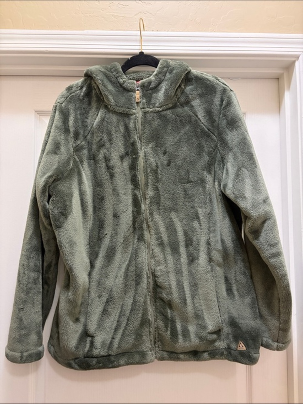 Gerry Cozy Plush Green Zip-Up Hoodie Jacket